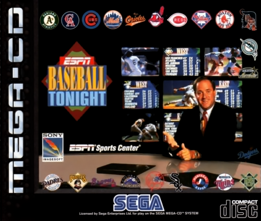 ESPN Baseball Tonight (Europe) Sega CD Game Cover